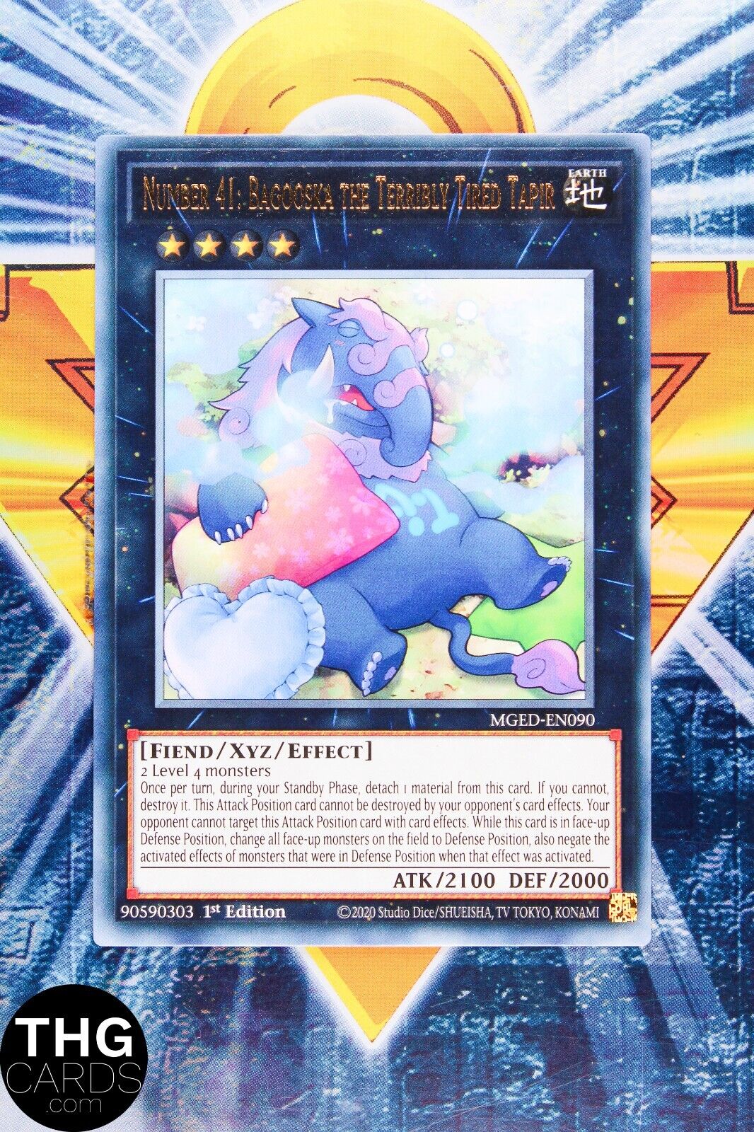 Number 41: Bagooska the Terribly Tired Tapir MGED-EN090 1st Ed Rare Yugioh Card