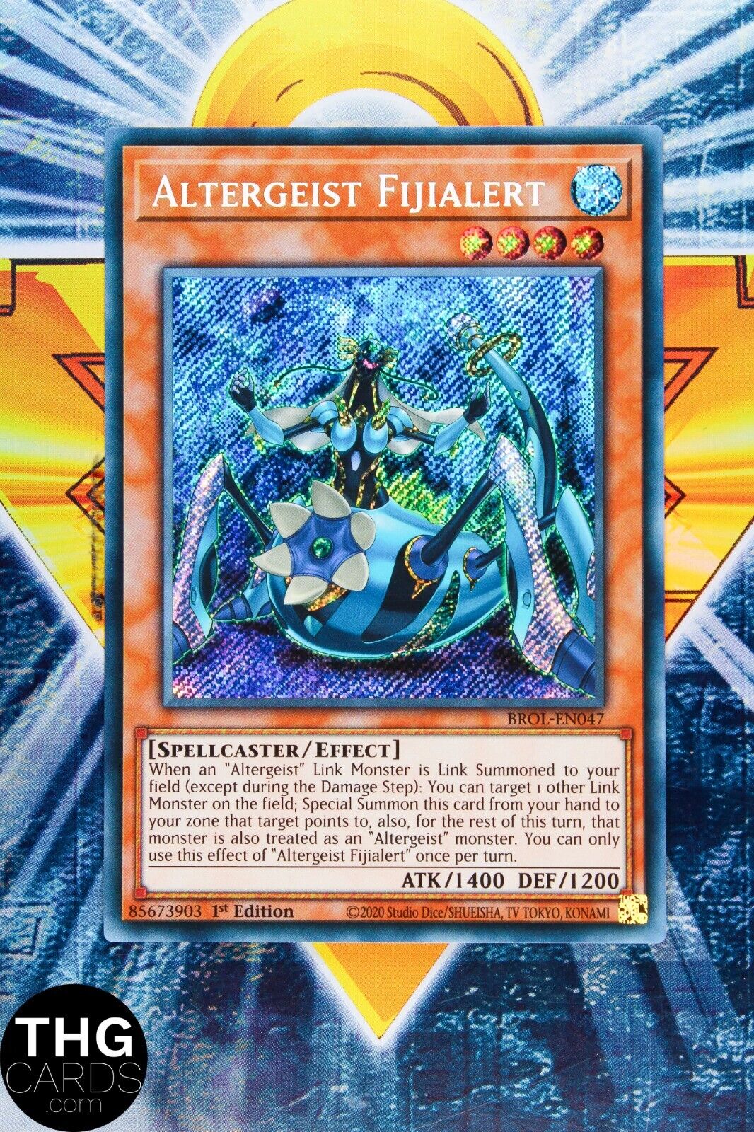 Altergeist Fijialert BROL-EN047 1st Edition Secret Rare Yugioh Card