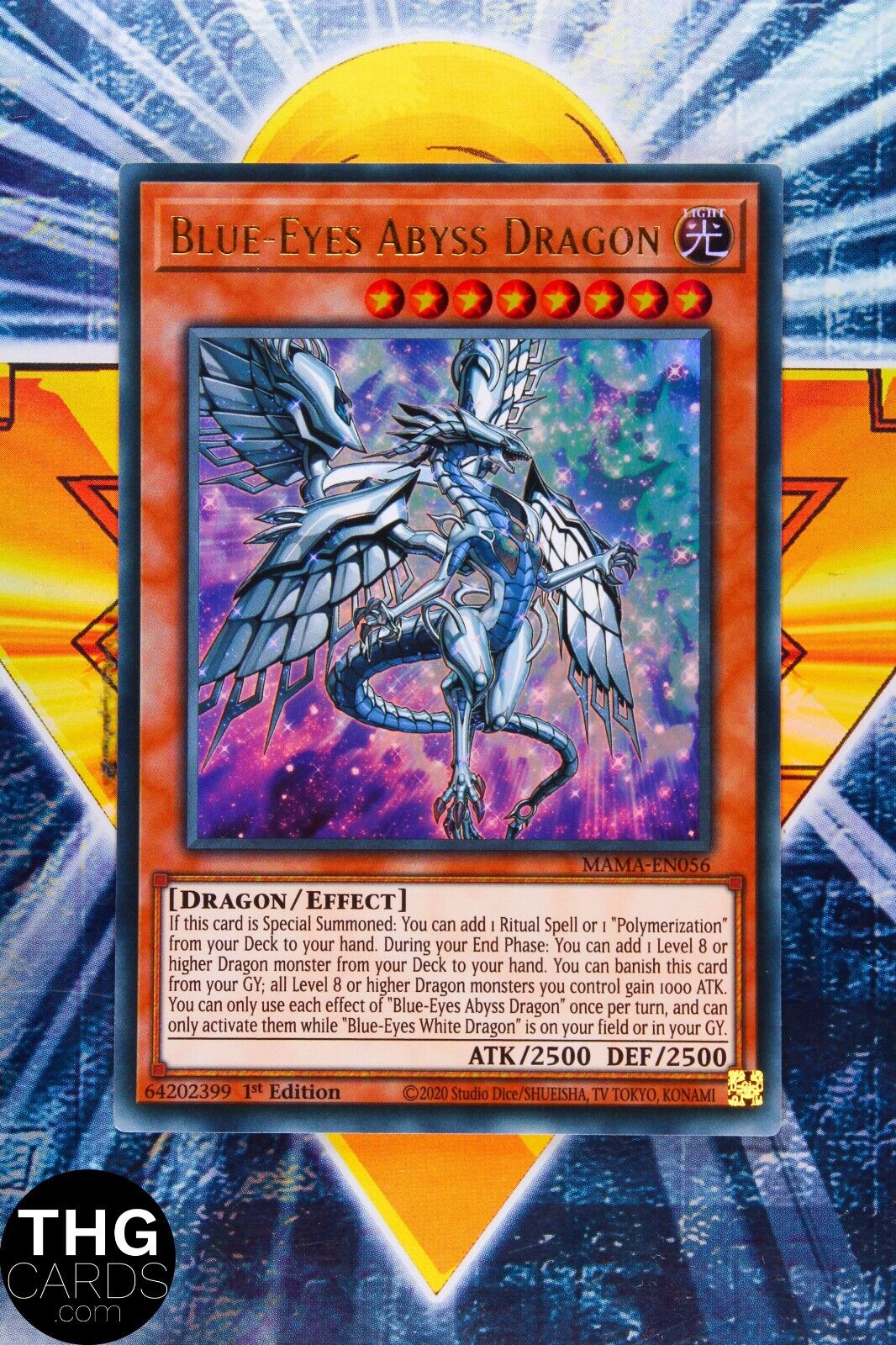 Blue-Eyes Abyss Dragon MAMA-EN056 1st Edition Ultra Rare Yugioh Card