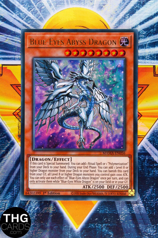 Blue-Eyes Abyss Dragon MAMA-EN056 1st Edition Ultra Rare Yugioh Card