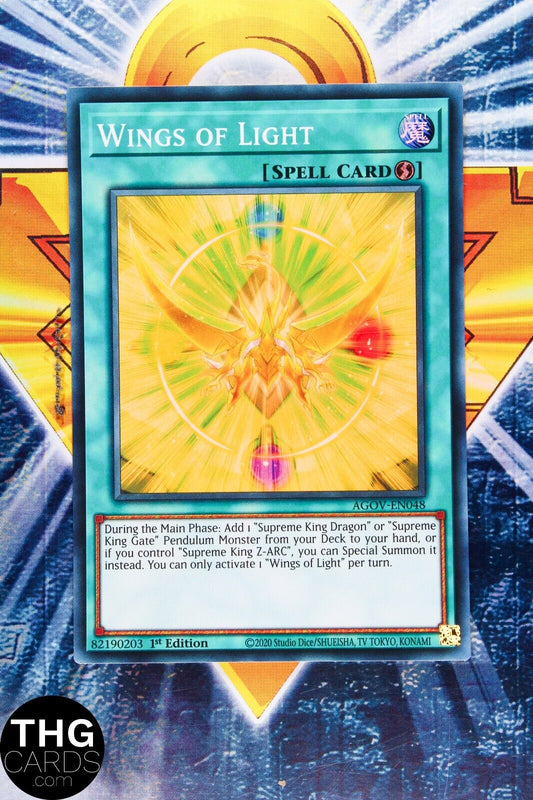 Wings of Light AGOV-EN048 1st Edition Super Rare Yugioh Card