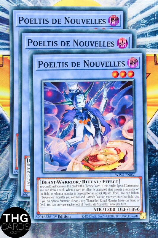 Poeltis de Nouvelles WISU-EN031 1st Edition Super Rare Yugioh Card Playset