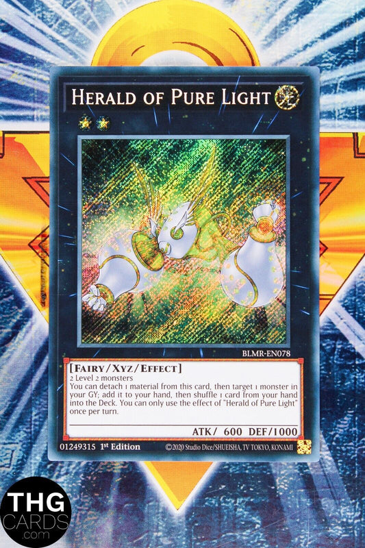 Herald of Pure Light BLMR-EN078 1st Edition Secret Rare Yugioh Card
