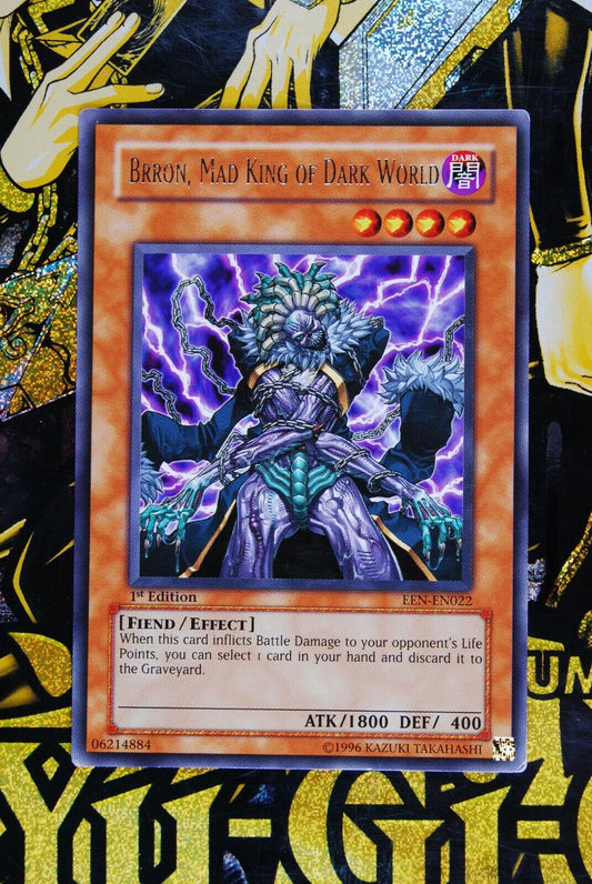 Brron, Mad King of Dark World EEN-EN022 1st Edition Rare Yugioh Card