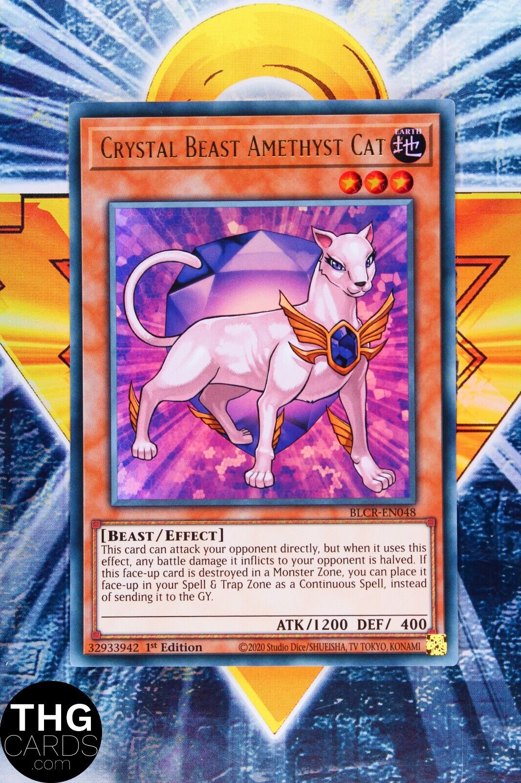 Crystal Beast Amethyst Cat BLCR-EN048 1st Edition Ultra Rare Yugioh Playset