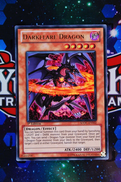 Darkflare Dragon SDDC-EN002 1st Edition Ultra Rare Yugioh Card