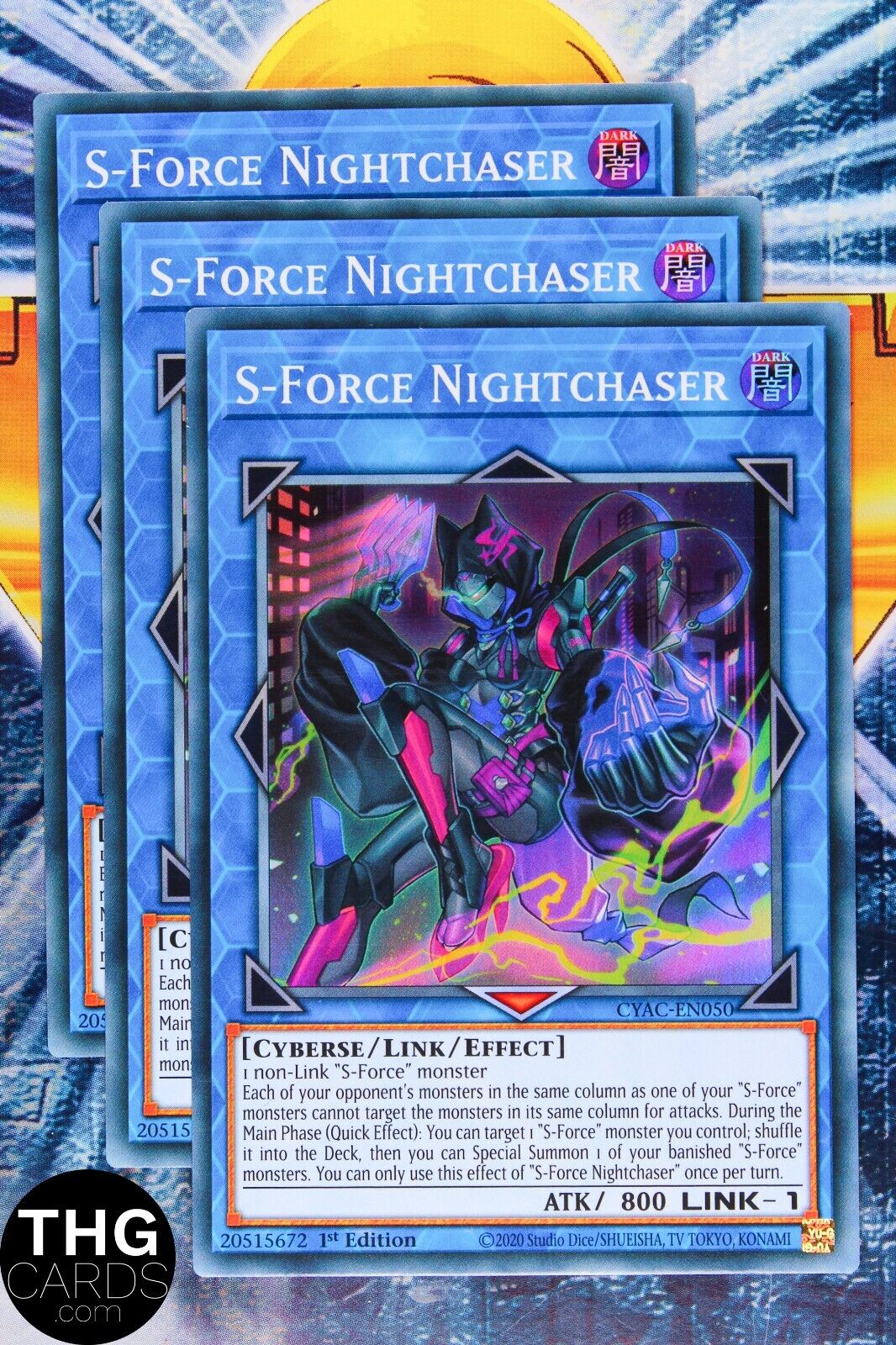 S-Force Nightchaser CYAC-EN050 1st Edition Super Rare Yugioh Card Playset