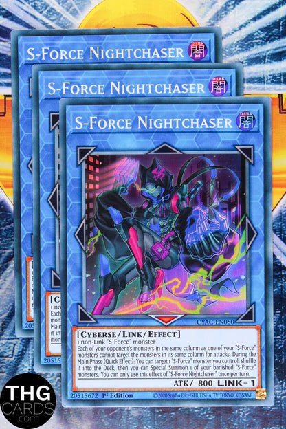 S-Force Nightchaser CYAC-EN050 1st Edition Super Rare Yugioh Card Playset