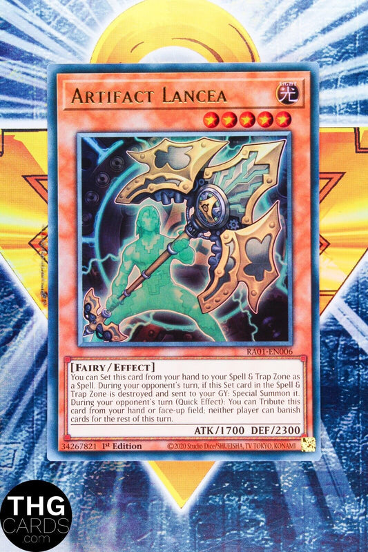 Artifact Lancea RA01-EN006 1st Edition Ultra Rare Yugioh Card