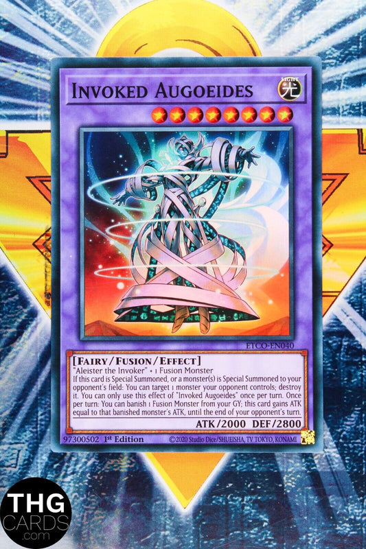 Invoked Augoeides ETCO-EN040 1st Edition Super Rare Yugioh Card