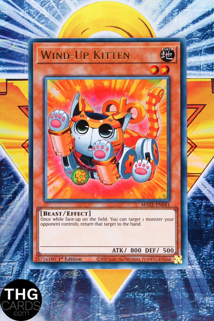 Wind-Up Kitten MAZE-EN041 1st Edition Ultra Rare Yugioh Card