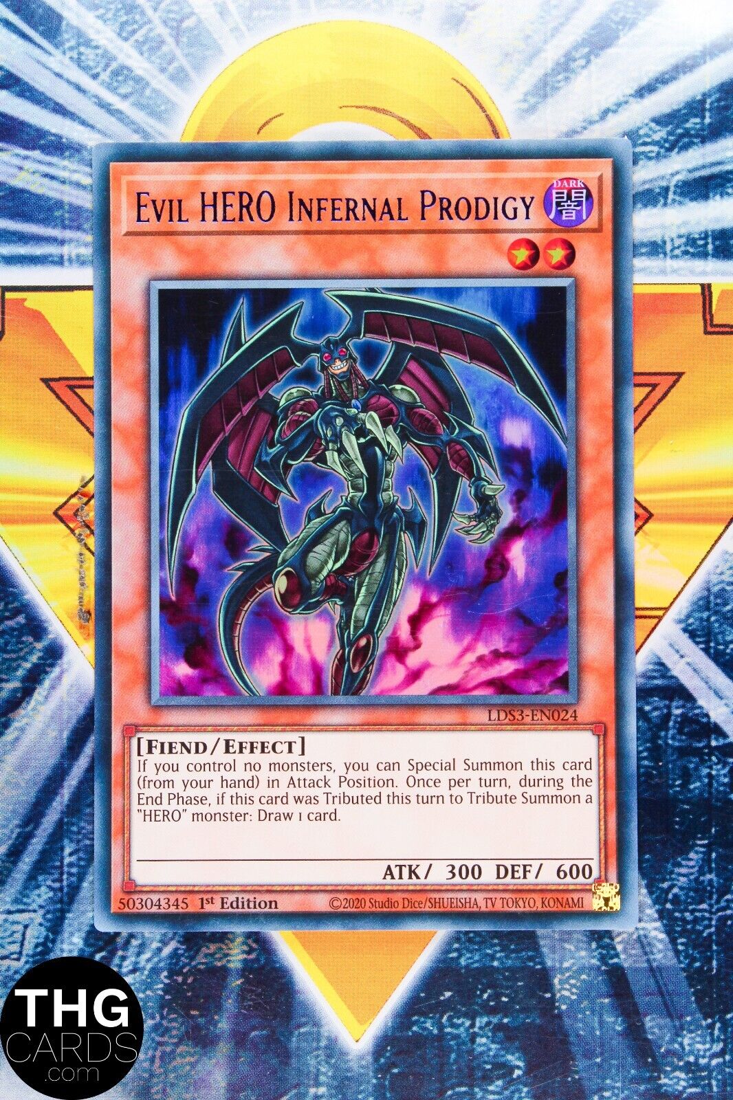 Evil HERO Infernal Prodigy LDS3-EN024 1st Edition Blue Ultra Rare Yugioh Card