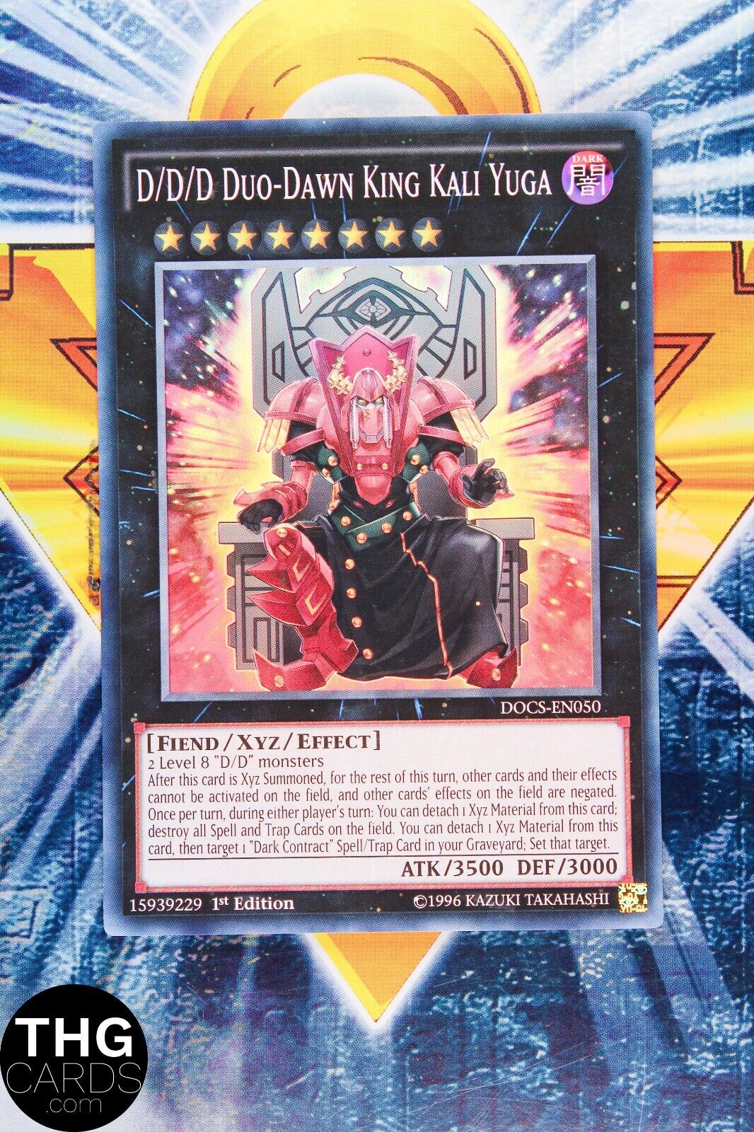 D/D/D Duo-Dawn King Kali Yuga DOCS-EN050 1st Edition Super Rare Yugioh Card