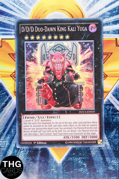 D/D/D Duo-Dawn King Kali Yuga DOCS-EN050 1st Edition Super Rare Yugioh Card