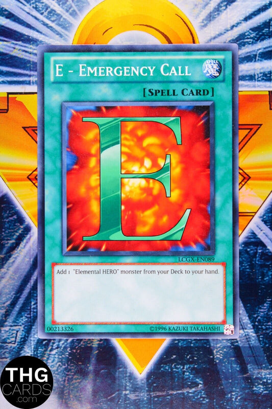 E - Emergency Call LCGX-EN089 Common Yugioh Card