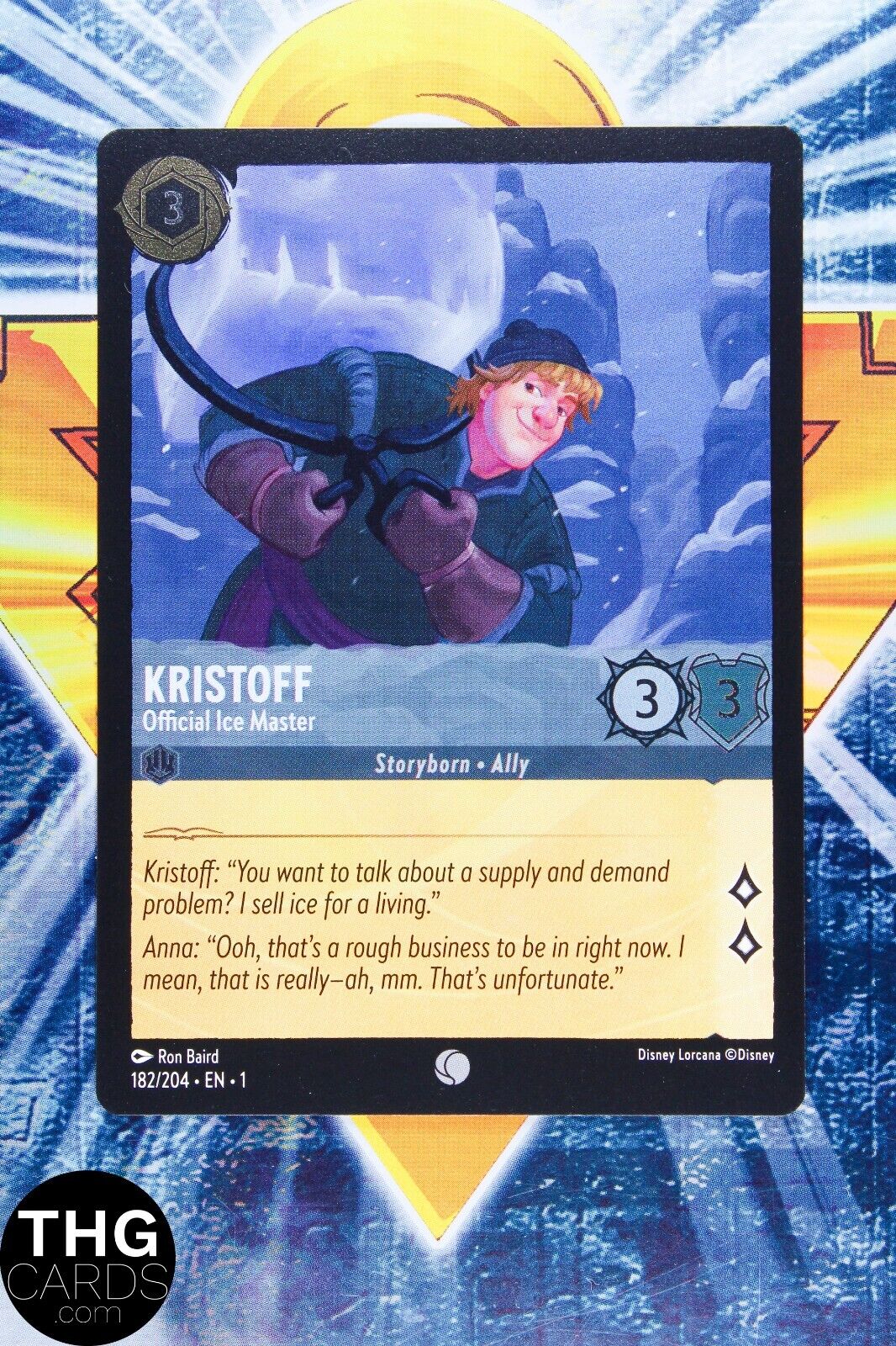 Kristoff, Official Ice Master 182/204 Foil Common Lorcana First Chapter Card