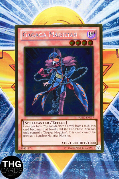 Gagaga Magician PGLD-EN037 Gold Ultra Rare Yugioh Card