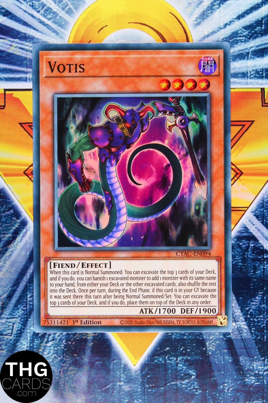 Votis CYAC-EN094 1st Edition Super Rare Yugioh Card