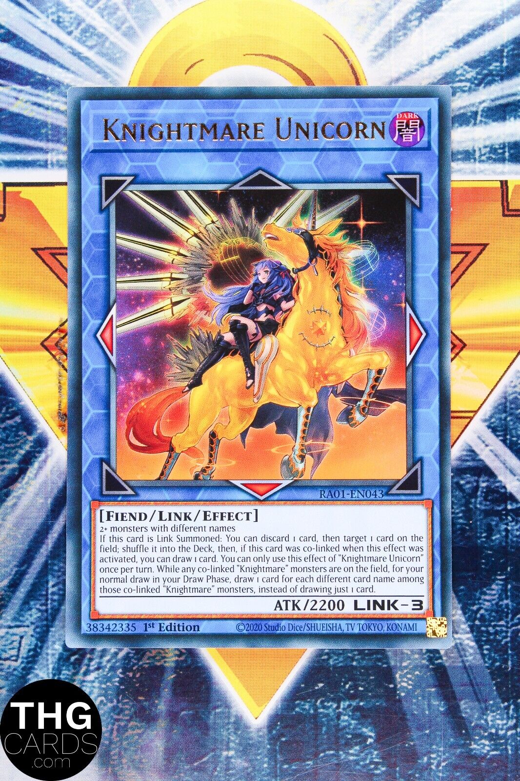 Knightmare Unicorn (Alt) RA01-EN043 1st Edition Ultra Rare Yugioh Card