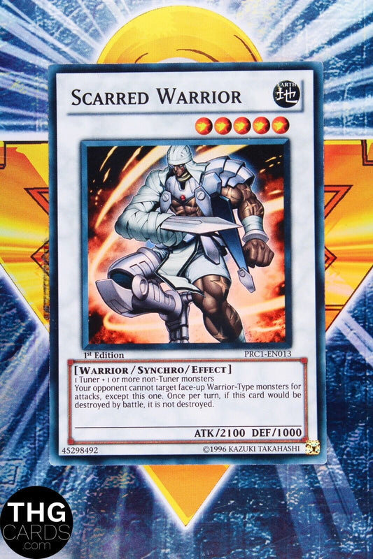 Scarred Warrior PRC1-EN013 1st Edition Super Rare Yugioh Card