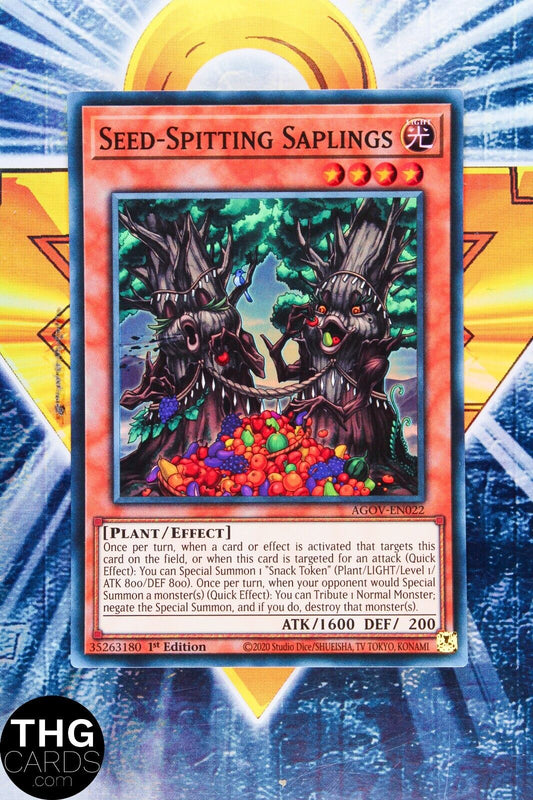 Seed-Spitting Sapling AGOV-EN022 1st Edition Super Rare Yugioh Card