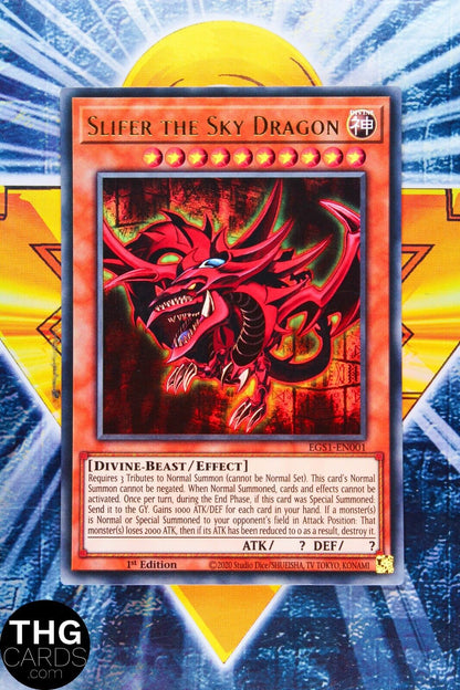 Slifer The Sky Dragon EGS1-EN001 1st Edition Ultra Rare Yugioh Card