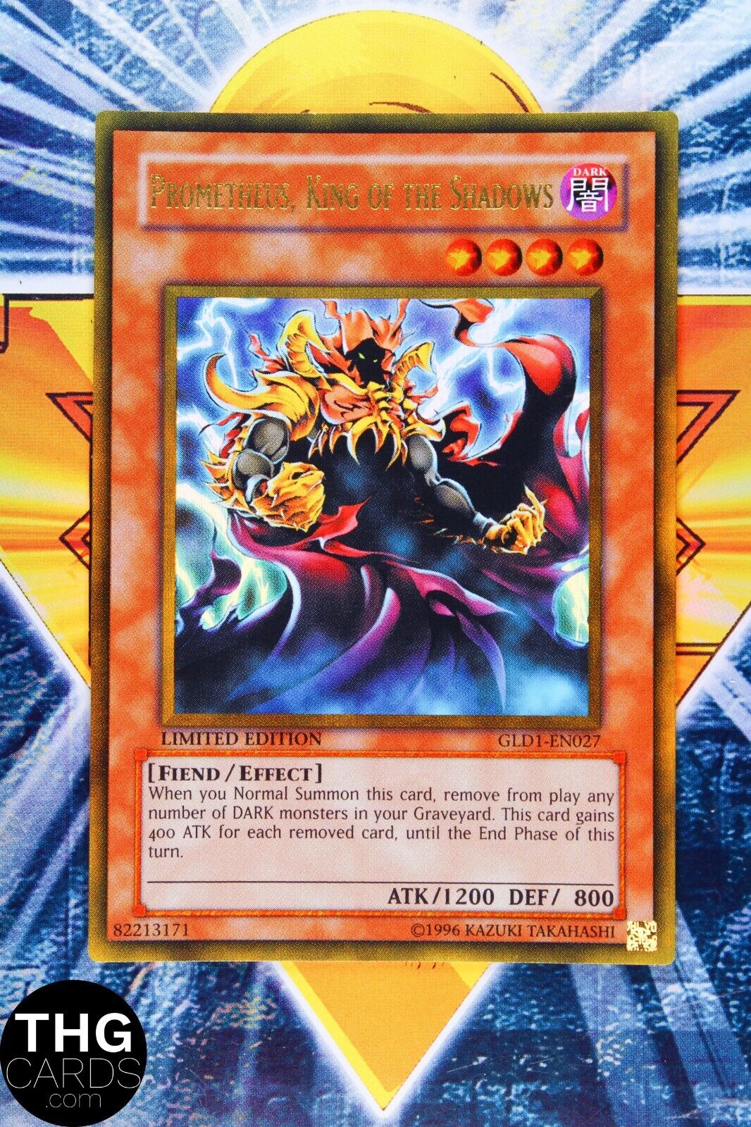 Prometheus, King of the Shadows GLD1-EN027 Gold Ultra Rare Yugioh Card