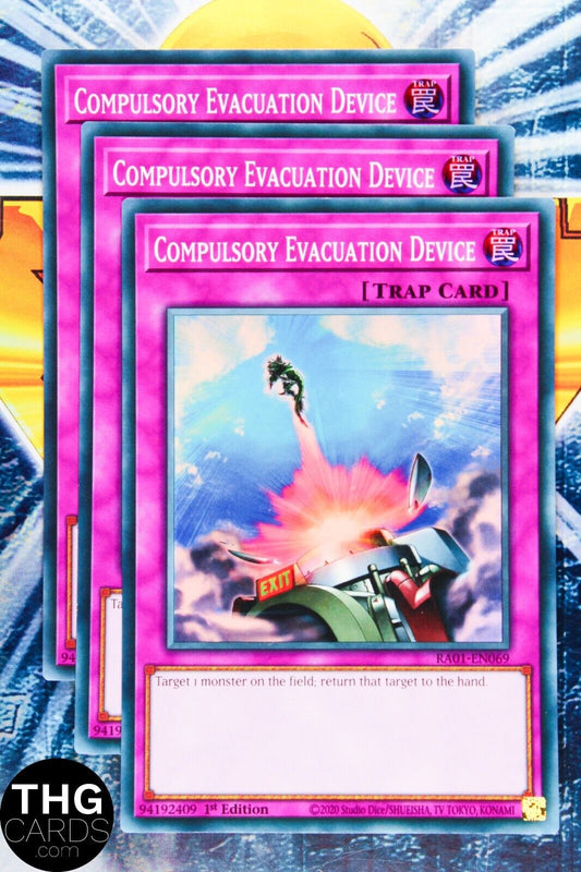 Compulsory Evacuation Device RA01-EN069 1st Super Rare Yugioh Card Playset