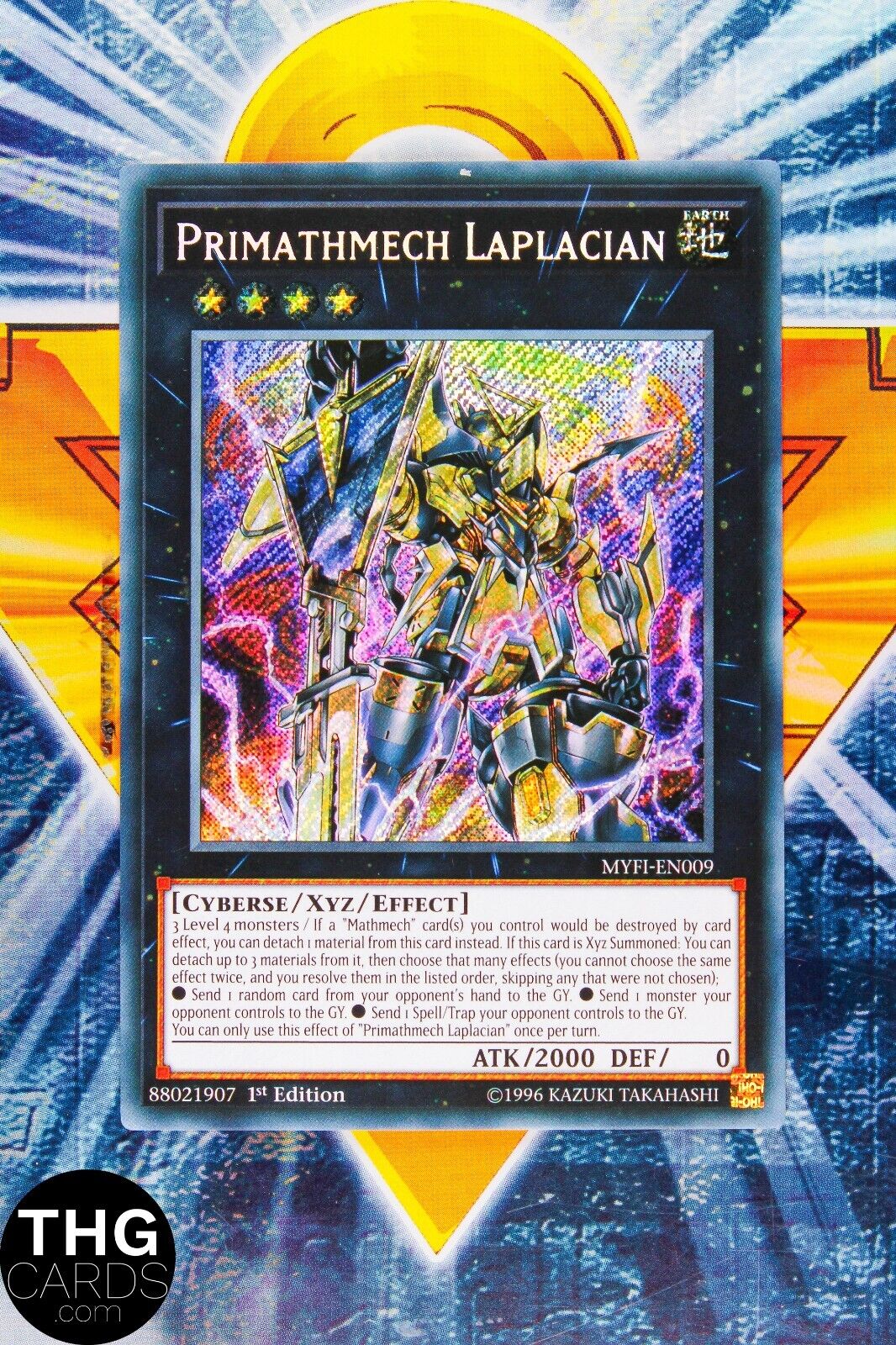 Primathmech Laplacian MYFI-EN009 1st Edition Secret Rare Yugioh Card