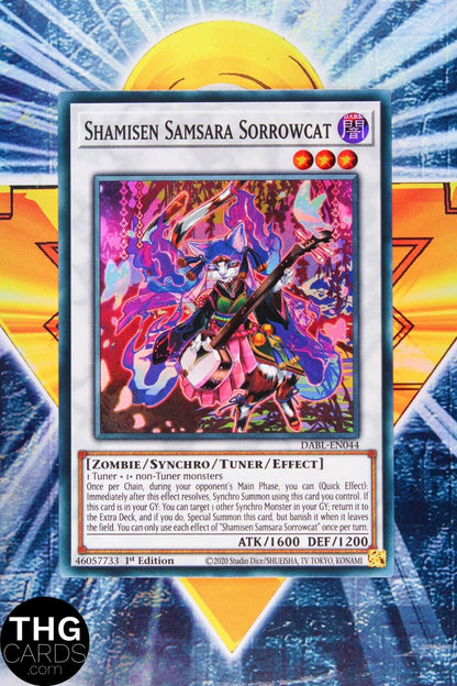 Shamisen Samsara Sorrowcat DABL-EN044 1st Ed Super Rare Yugioh Card