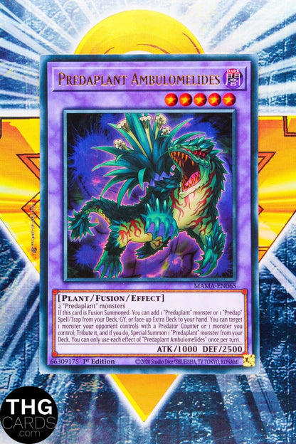 Predaplant Ambulomelides MAMA-EN065 1st Edition Ultra Rare Yugioh Card