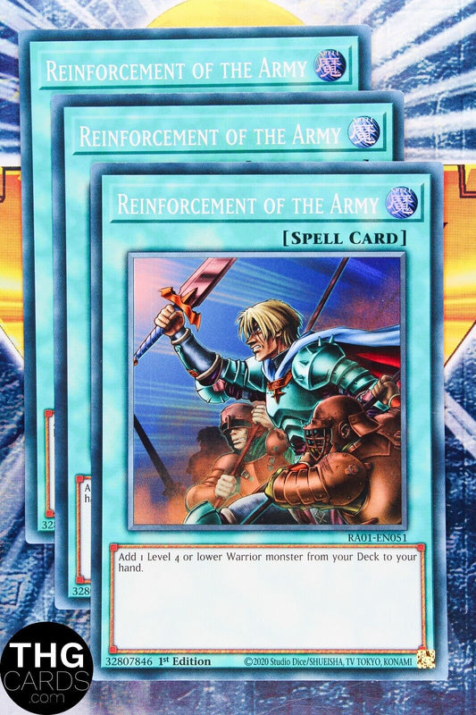 Reinforcement of the Army RA01-EN051 1st Edition Super Rare Yugioh Card Playset