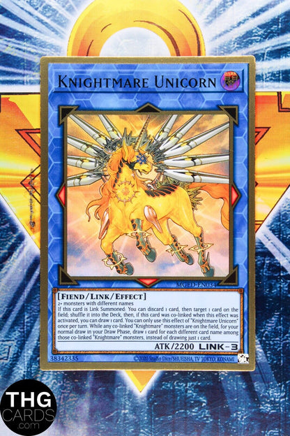 Knightmare Unicorn MGED-EN034 1st Edition Gold Rare Yugioh Card