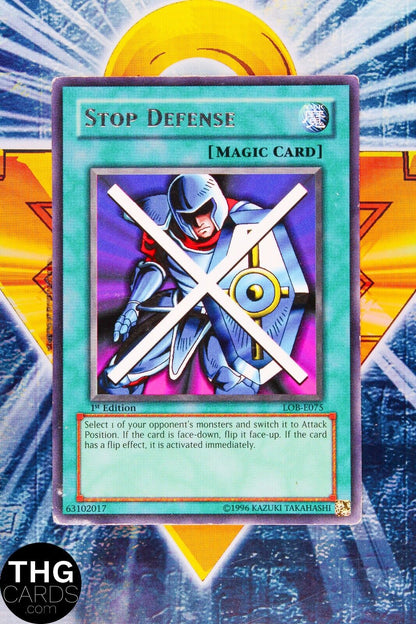 Stop Defense LOB-E075 1st Edition Rare Yugioh Card