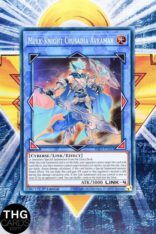 Mekk-Knight Crusadia Avramax RA01-EN044 1st Ed Super Rare Yugioh Card