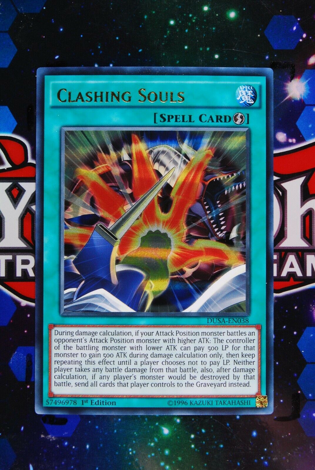 2 x Clashing Souls DUSA-EN038 1st Edition Ultra Rare Yugioh Card Set