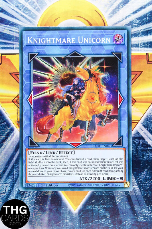 Knightmare Unicorn (Alt) RA01-EN043 1st Ed Super Rare Yugioh Card