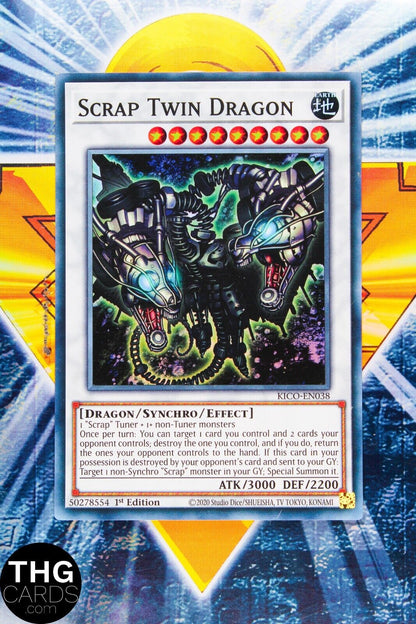 Scrap Twin Dragon KICO-EN038 1st Edition Super Rare Yugioh Card