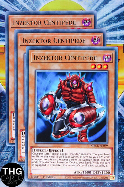 Inzektor Centipede GRCR-EN039 1st Edition Rare Yugioh Card Playset