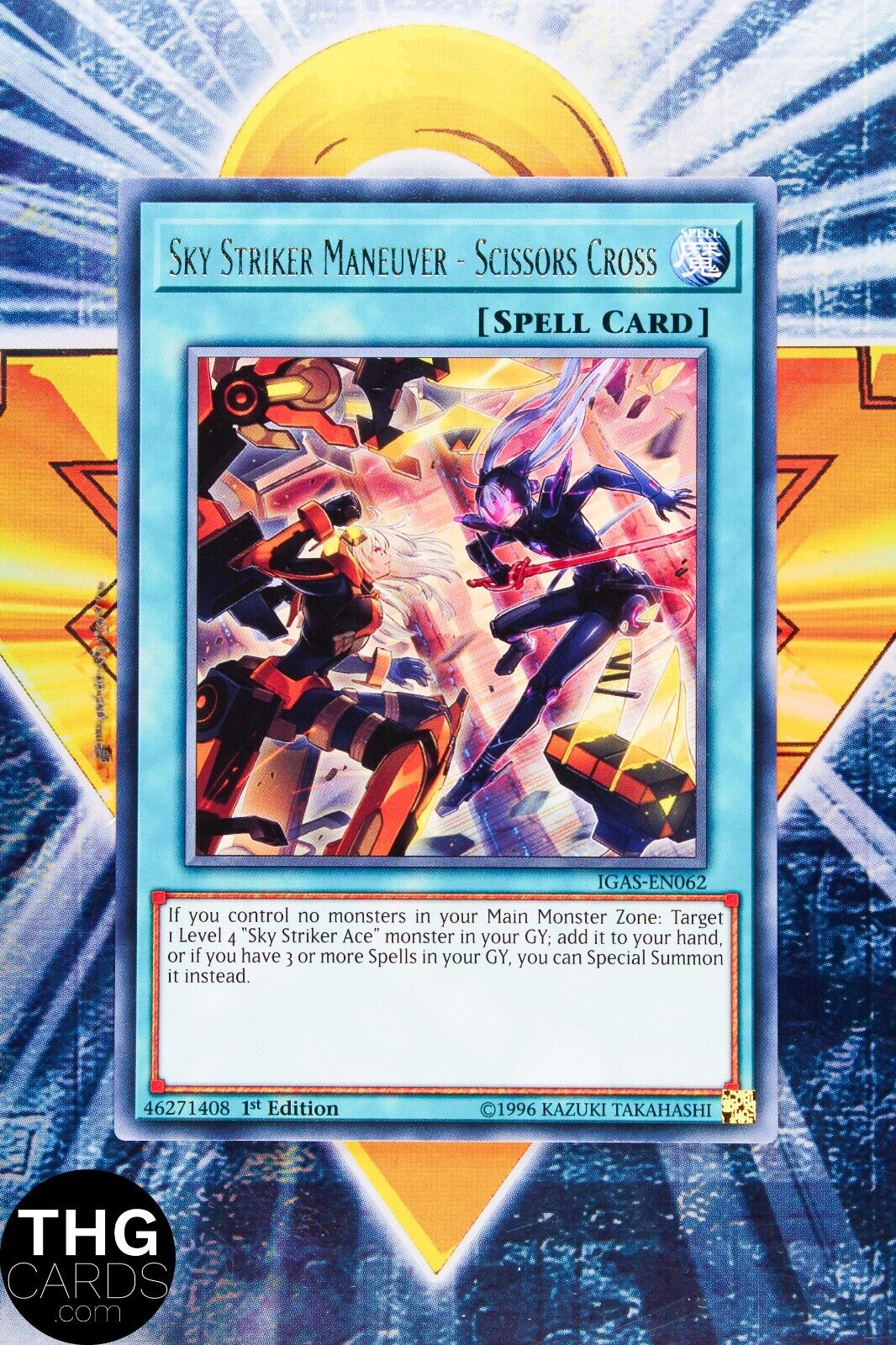 Sky Striker Maneuver - Scissors Cross IGAS-EN062 1st Ed Rare Yugioh Card