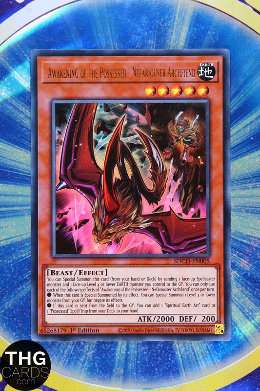 Awakening of the Possessed Nefariouser Archfiend SDCH-EN040 1st Ultra Yugioh