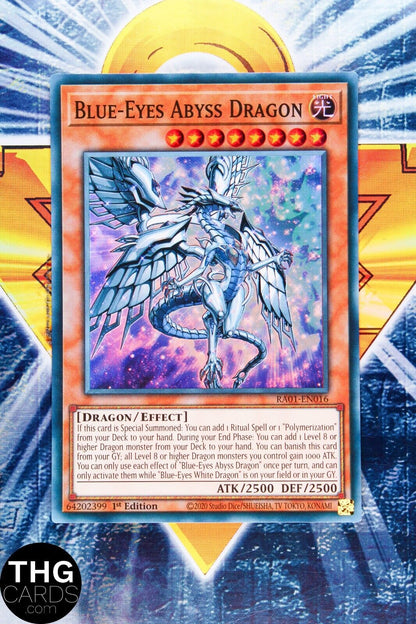 Blue-Eyes Abyss Dragon RA01-EN016 1st Edition Super Rare Yugioh Card