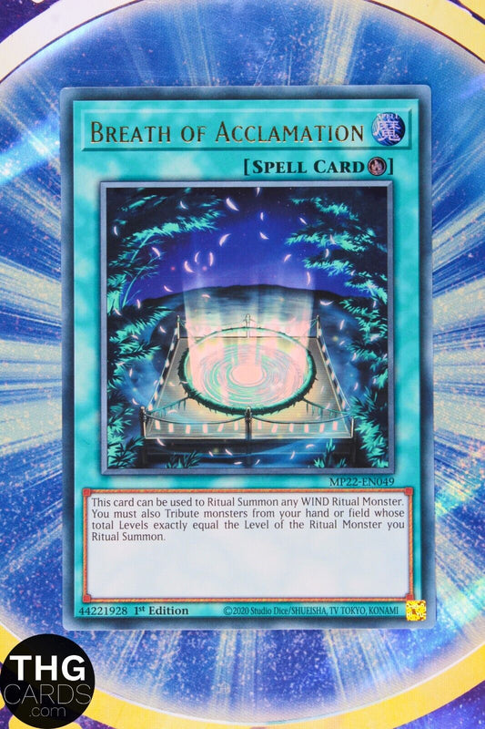 Breath of Acclamation MP22-EN049 1st Edition Ultra Rare Yugioh Card