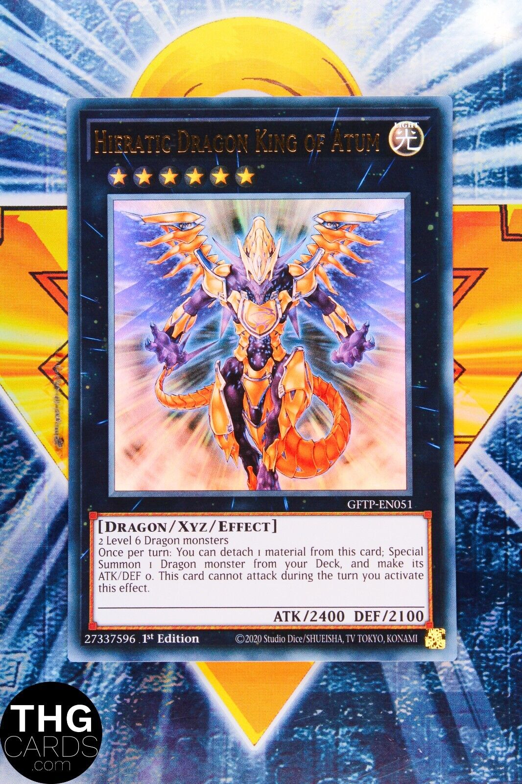 Hieratic Dragon King of Atum GFTP-EN051 1st Edition Ultra Rare Yugioh Card