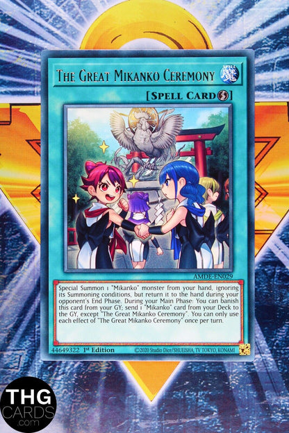 The Great Mikanko Ceremony AMDE-EN029 1st Edition Rare Yugioh Card Playset