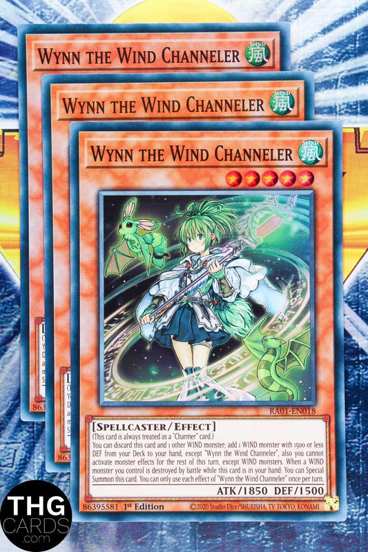 Wynn the Wind Channeler RA01-EN018 1st Edition Super Rare Yugioh Card Playset