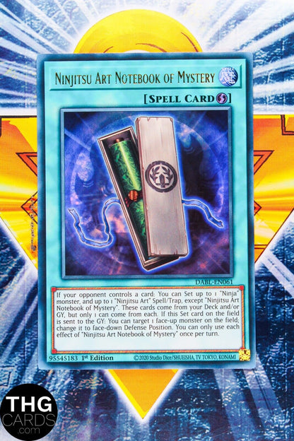 Ninjitsu Art Notebook of Mystery DABL-EN061 1st Ultra Rare Yugioh Card