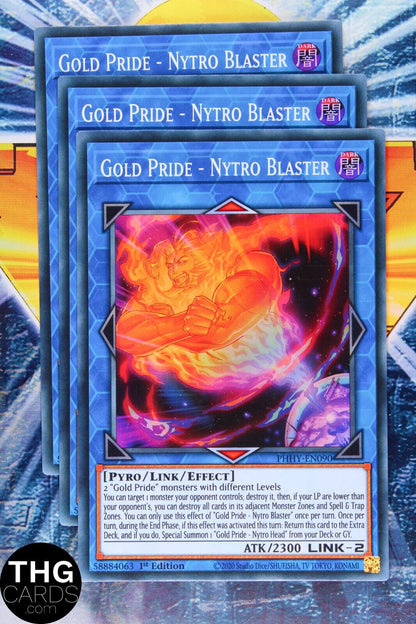Gold Pride - Nytro Blast PHHY-EN090 1st Edition Super Rare Yugioh Card Playset