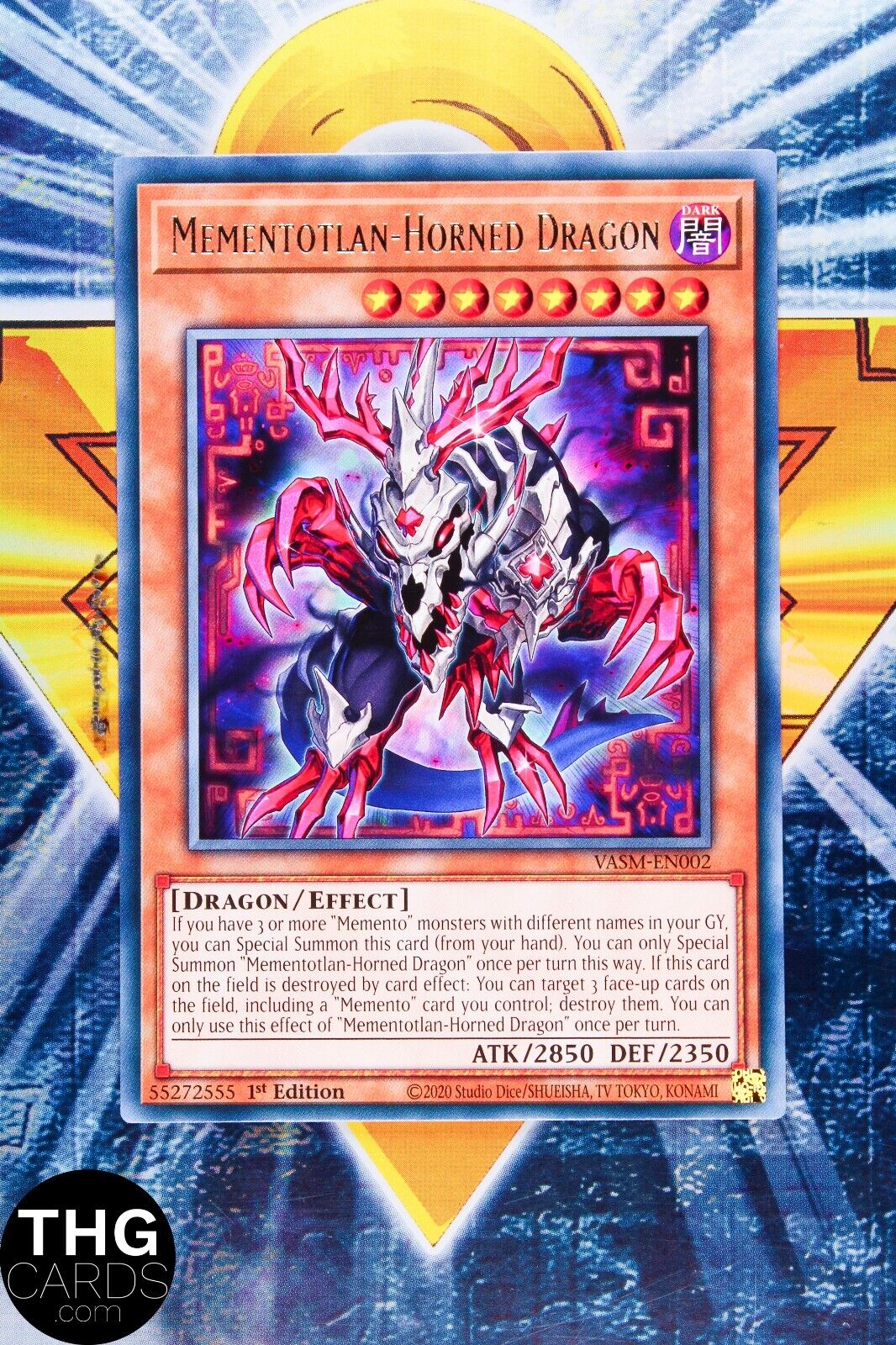 Mementotlan-Horned Dragon VASM-EN002 1st Edition Rare Yugioh Card Playset