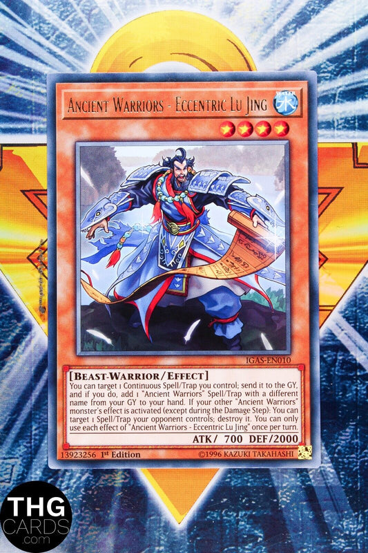 Ancient Warriors - Eccentric Lu Jing IGAS-EN010 1st Edition Rare Yugioh Card